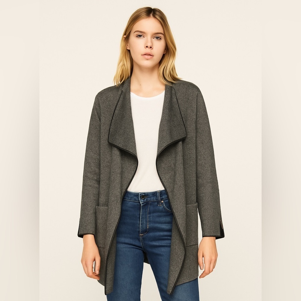 Zara Knit Open Front Gray Cardigan – Size Small